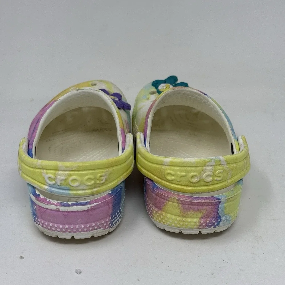 Crocs Unisex Child Classic Clogs Tie Dye Slip On Slides Toddler Kids Size C7